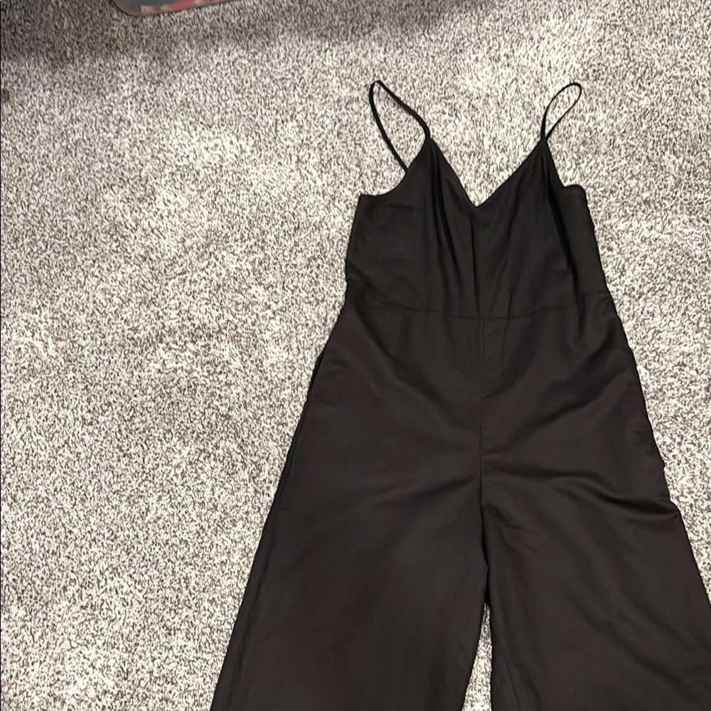 Uniqlo Black Spaghetti Strap Jumpsuit